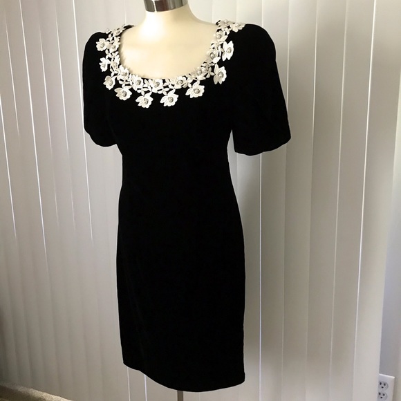 Vintage Cachet by Bari Protas Dress lace & pearls - Picture 2 of 8